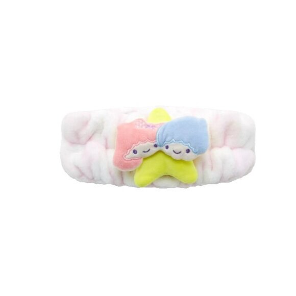 The Crème Shop Little Twin Stars Plush Spa Headband – Sanrio Kiki & Lala NEW - Picture 3 of 3